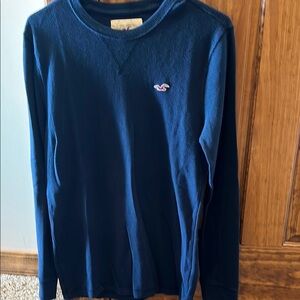Hollister Blue Long Sleeve Tee Soft Cotton Blend